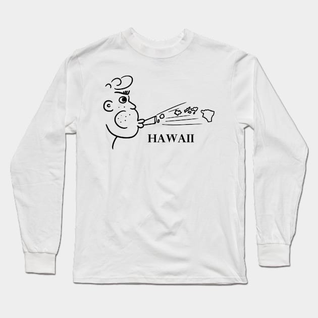 A funny map of Hawaii 2 Long Sleeve T-Shirt by percivalrussell